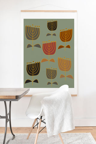Mirimo Precious Blooms Sage Art Print And Hanger
