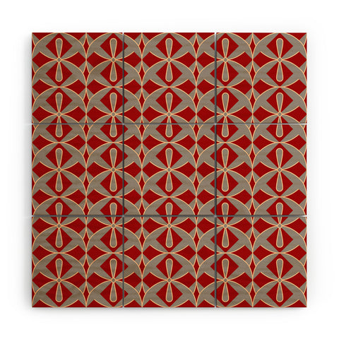 Mirimo Provencal Rouge Wood Wall Mural