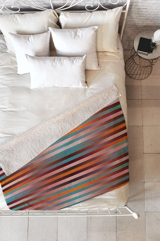 Mirimo Reflection Stripes Fleece Throw Blanket