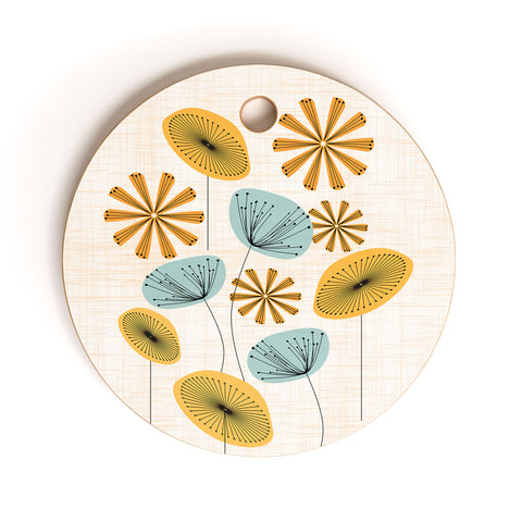 Mirimo Retro Floral Bunch Cutting Board Round