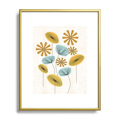 Mirimo Retro Floral Bunch Metal Framed Art Print