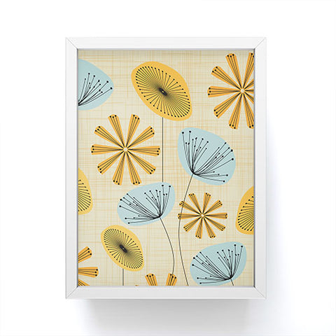 Mirimo Retro Floral Yellow Framed Mini Art Print