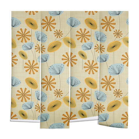 Mirimo Retro Floral Yellow Wall Mural