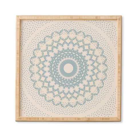 Mirimo Rustic Mandala Light Blue Framed Wall Art