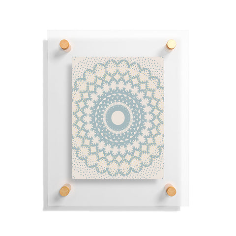 Mirimo Rustic Mandala Light Blue Floating Acrylic Print