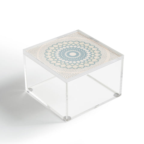 Mirimo Rustic Mandala Light Blue Acrylic Box