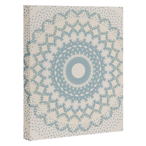 Mirimo Rustic Mandala Light Blue Art Canvas