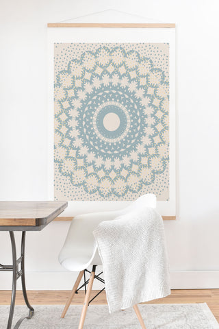 Mirimo Rustic Mandala Light Blue Art Print And Hanger