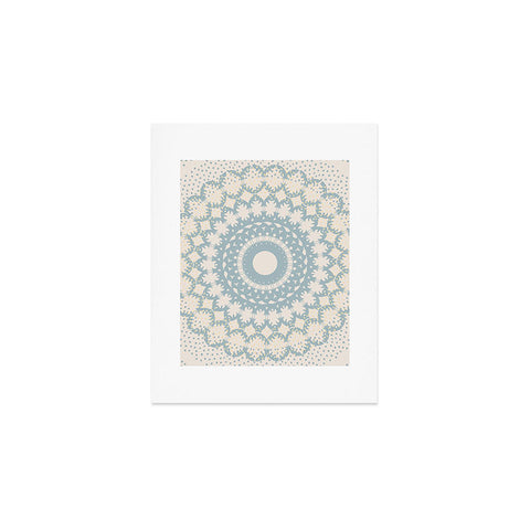 Mirimo Rustic Mandala Light Blue Art Print