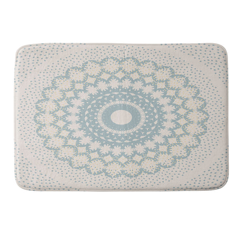 Mirimo Rustic Mandala Light Blue Memory Foam Bath Mat