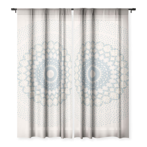 Mirimo Rustic Mandala Light Blue Sheer Non Repeat