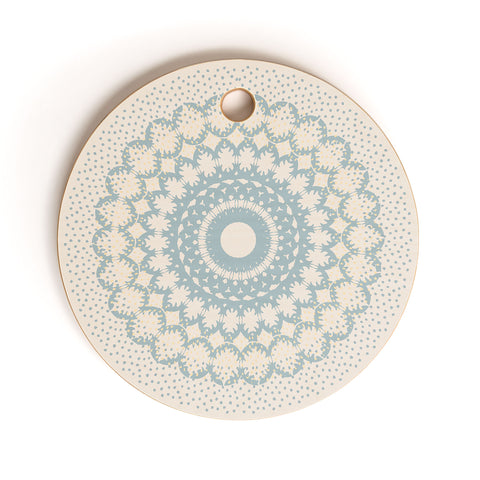 Mirimo Rustic Mandala Light Blue Cutting Board Round