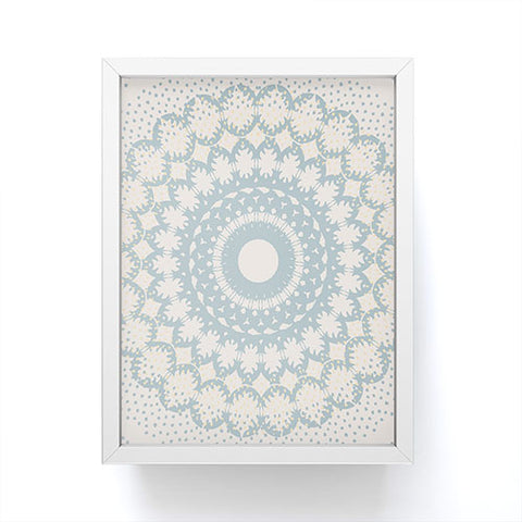 Mirimo Rustic Mandala Light Blue Framed Mini Art Print