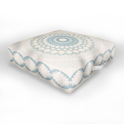 Mirimo Rustic Mandala Light Blue Outdoor Floor Cushion
