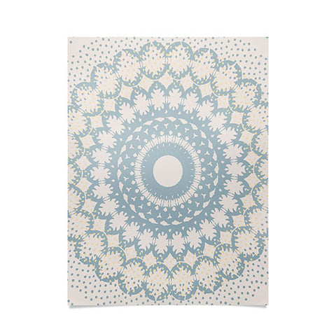 Mirimo Rustic Mandala Light Blue Poster