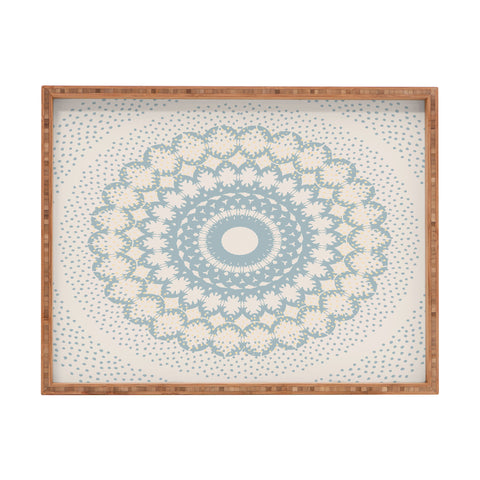 Mirimo Rustic Mandala Light Blue Rectangular Tray