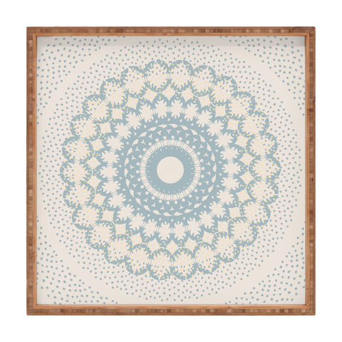 Mirimo Rustic Mandala Light Blue Square Tray
