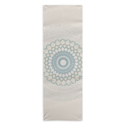 Mirimo Rustic Mandala Light Blue Yoga Towel