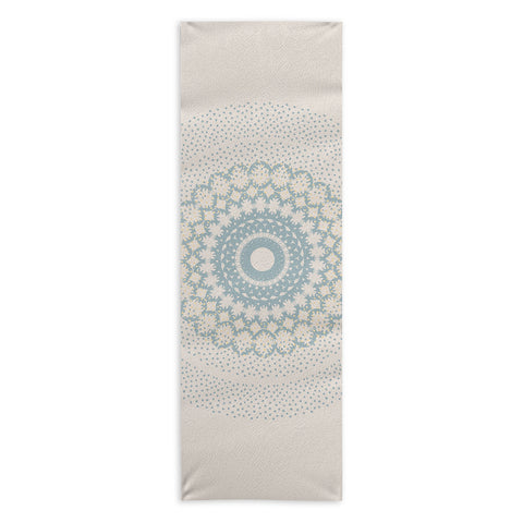 Mirimo Rustic Mandala Light Blue Yoga Towel