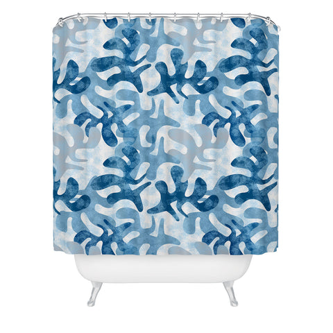 Mirimo Shibori Indigo Shower Curtain