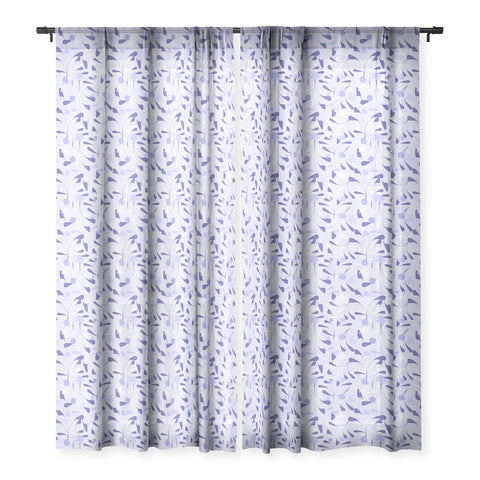 Mirimo Spring Sprouts Very Peri Sheer Window Curtain