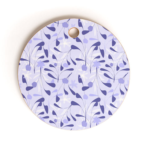 Mirimo Spring Sprouts Very Peri Cutting Board Round