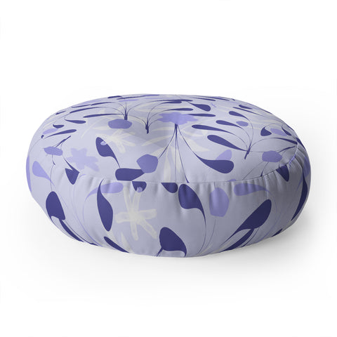 Mirimo Spring Sprouts Very Peri Floor Pillow Round
