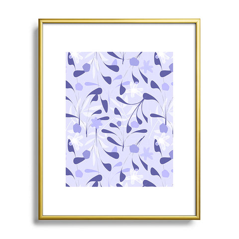 Mirimo Spring Sprouts Very Peri Metal Framed Art Print