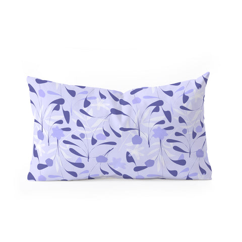 Mirimo Spring Sprouts Very Peri Oblong Throw Pillow