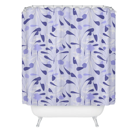 Mirimo Spring Sprouts Very Peri Shower Curtain