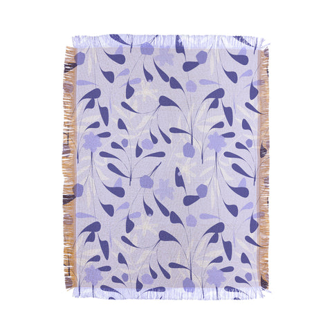 Mirimo Spring Sprouts Very Peri Throw Blanket