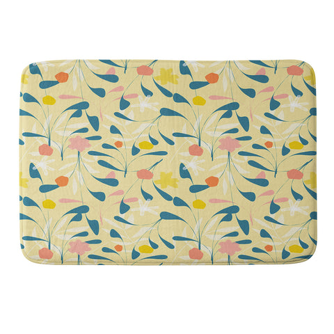 Mirimo Spring Sprouts Yellow Memory Foam Bath Mat