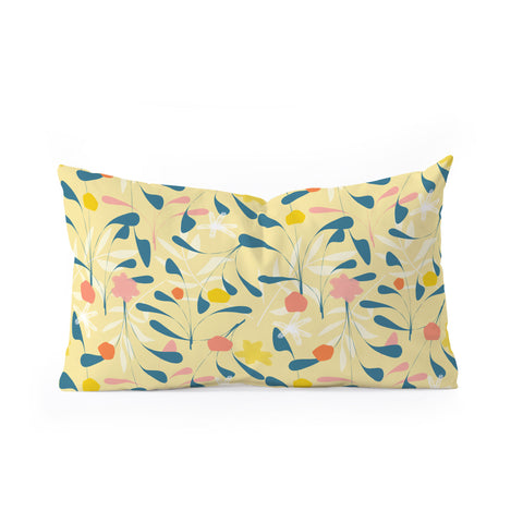 Mirimo Spring Sprouts Yellow Oblong Throw Pillow