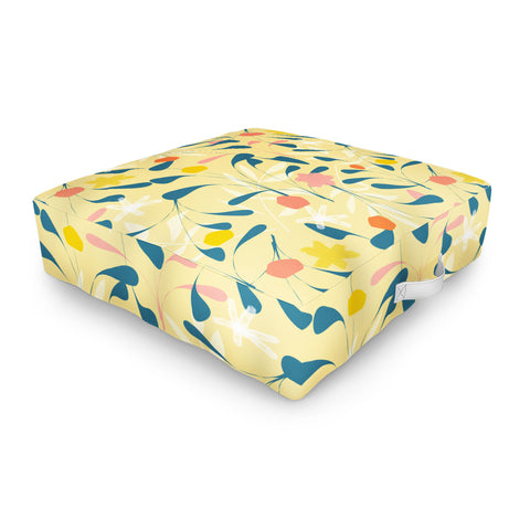 Mirimo Spring Sprouts Yellow Outdoor Floor Cushion