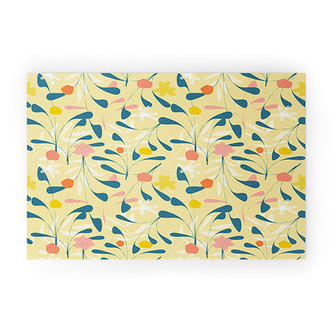 Mirimo Spring Sprouts Yellow Welcome Mat