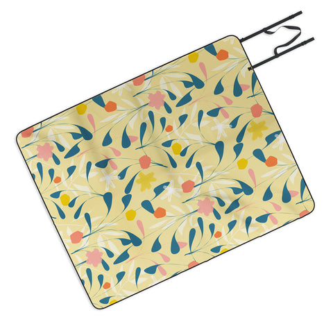 Mirimo Spring Sprouts Yellow Picnic Blanket