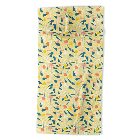 Mirimo Spring Sprouts Yellow Beach Towel