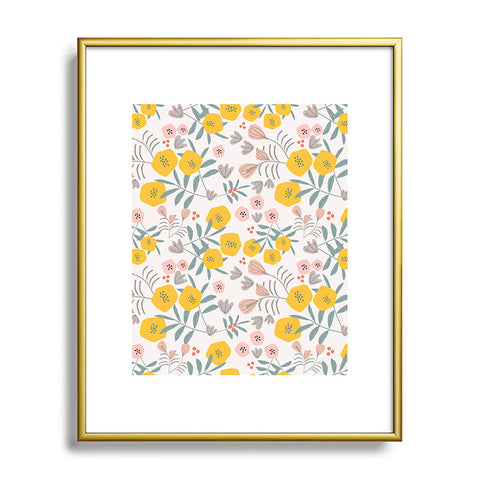 Mirimo Summer Flor Metal Framed Art Print