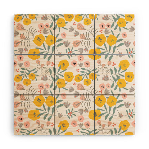 Mirimo Summer Flor Wood Wall Mural
