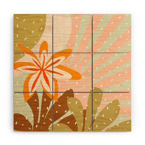Mirimo Sunrise in Desert Wood Wall Mural
