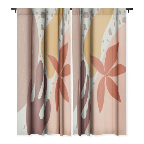 Mirimo Terracotta Blooms Blackout Non Repeat