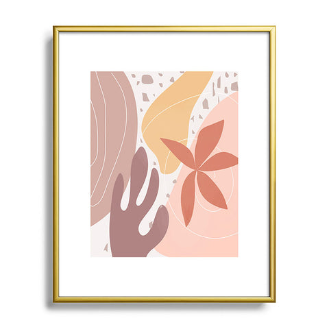 Mirimo Terracotta Blooms Metal Framed Art Print