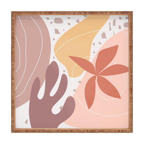 Mirimo Terracotta Blooms Square Tray