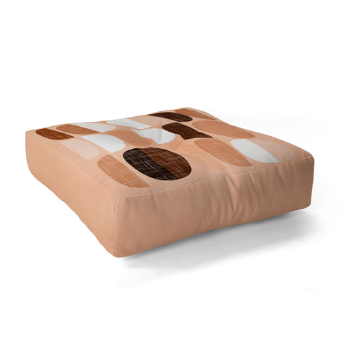 Mirimo Terracotta Moons Floor Pillow Square