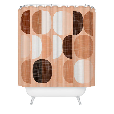 Mirimo Terracotta Moons Shower Curtain