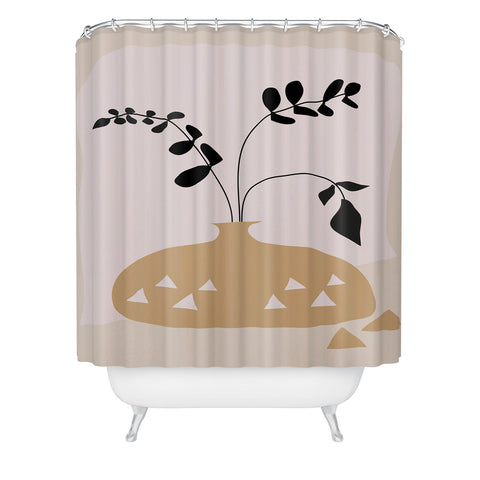Mirimo Terracotta Vase Shower Curtain