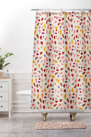 Mirimo Terrazzo Fall Shower Curtain And Mat