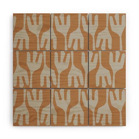 Mirimo Tribal Cinnamon Wood Wall Mural