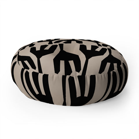 Mirimo Tribe Black Floor Pillow Round