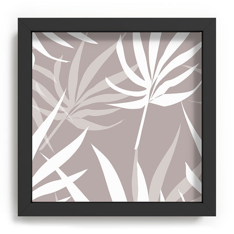 Mirimo Tropical Leaves on Beige Recessed Framing Square